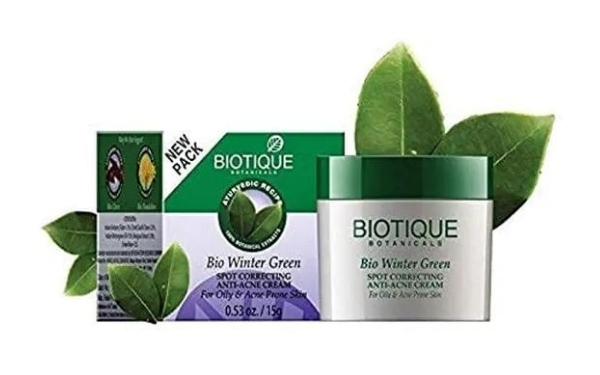 2. Biotique Bio Winter Green Spot Correcting Anti-Acne Cream