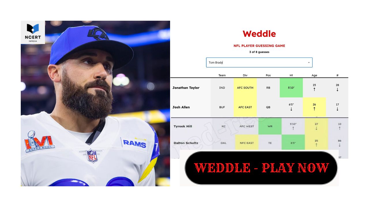 I played the NFL guessing game Weddle for a week 