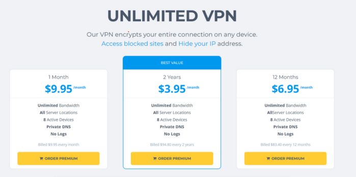 4everproxy VPN Plans