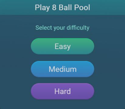 8 Ball Pool Game Modes Easy, Medium, Hard