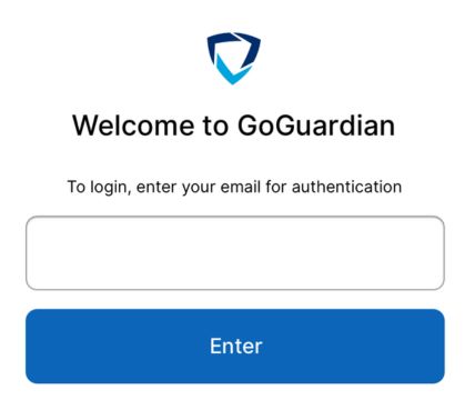 Enter email address for authentication