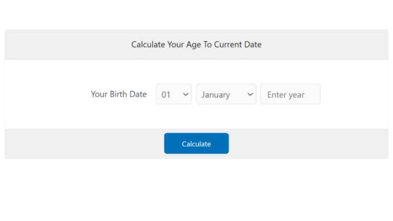 Age Calculator Date Of Birth Calculate Your Age Now Infrexa