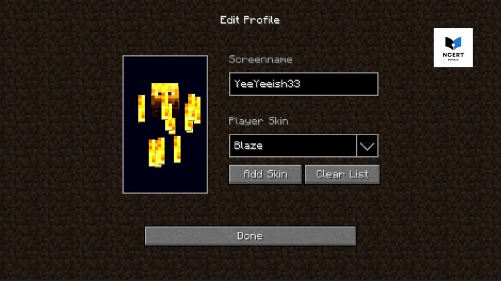 Messcraft Screenname and Player skin