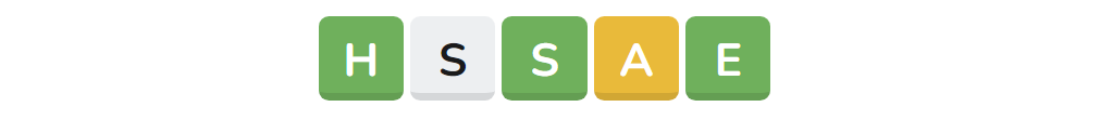 Special Cases in Waffle: The same letter multiple times in a word. First "S" is highlighted