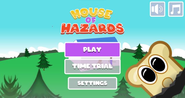 House of Hazards: Time Trial and Settings options